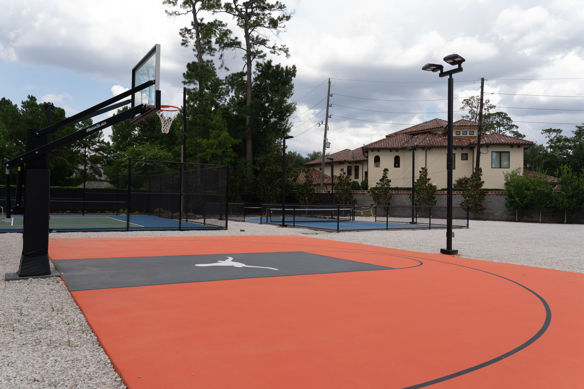 Backyard basketball court